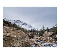 Hard Difficult Challenging Puzzles for Adults 1000pc Puzzle-River,Stones,Stream,Rocks,Mountains,Snowy 70x50cm