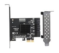 Hard Disk Expansion Card PCE6SAT A2, PCI E to SATA 6G 6 Ports Converter, Marvell 88SE92xx109X Controller, Support Hot Swap and NCQ, Compatible with WINXP/WIN7/WIN8/WIN10/LINUX