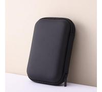 Hard Drive Bag 2.5 Inch Compact EVA Carrying Case for External SSD HDD Accessories - Zipper Black 14x10x4cm(Black)