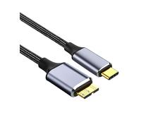 Hard Drive Cable,Micro B to Type C LeadmUSB C to Micro USB 3.0 5gbps Compatible with Portable Toshiba,Seagate External Hard Drive,My Passport,Samsung M3,Galaxy Note3 S5 S8 S9 Etc-0.5m