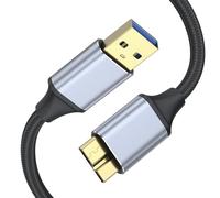 Hard Drive Cable, USB 3.0 A to Micro B for WD My Passport/Elements, Seagate Expansion, LaCie, Maxtor, Samsung M3 1TB/Galaxy S5/Note 3