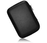 Hard Drive Carrying Case Storage Organizer Bag Multi-Purpose Universal Carry Pouch Compatible with Western Digital WD Elements Seagate, 2.5’’ EVA Shockproof Travel Case (Black)