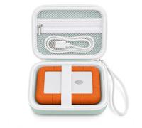 Hard Drive Case for LaCie Rugged Mini USB-C 1TB-5TB,Cable Storage Green