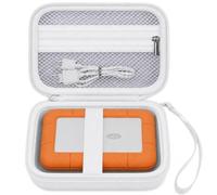 Hard Drive Case for LaCie Rugged Mini USB-C 1TB-5TB,Cable Storage White