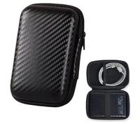 Hard Drive Cover Case, Ssd Carry Cable Case Multi-Purpose Universal Carry Pouch Compatible With Western Digital Wd Elements Seagate, 2.5’’ Eva Shockproof Travel Case - Black
