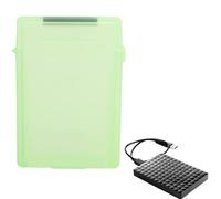 Hard Drive Disk Protective Box, 2.5 in Hard Drive Case SSD USB Storage Anti-Static Drive Protector HDD Storage Box SSD Carrying Case (Green)