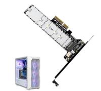 Hard Drive Expansion Card - PCIe 5.0 to M.2 High Speed Adapter, Data Transfer Conversion Hardware, Mounting Gear, PC Performance Category, Black Metal With Cooling Heatsink