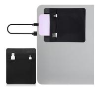 Hard Drive Holder for Laptop with 2-Pocket, Stick on External Hard Drive Holder with Reusable Adhesive for Most Laptop External Solid State Mouse USB Cable