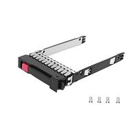 Hard Drive Tray 2.5in Stable Silver Black SAS SATA HDD Tray Caddy, Metal ABS Hard Drive Adapter Bracket with 4 Screws for ProLiant Servers Including DL360 G7 DL380 G6