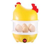 Hard Egg Cooker | Practical Egg Slow Cooker with Steam Function, Double Layer Poacher and Omelet Maker for Poached or Scrambled Eggs at Breakfast