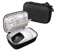 Hard EVA Mouse Case 15x9.5cm Water-Resistant Zipper Dual-Zone Storage | EVA and oxford cloth shell velvet interior mesh pockets with carabiner clip portable for travel gaming office
