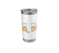 Hard Fight Lemon Against Peach Iced Tea Stainless Steel Insulated Tumbler