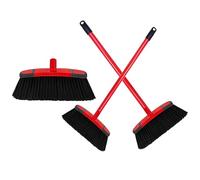 Hard Floor Long Handle Soft Stiff & Deck Broom | Ideal For All Indoor Rooms & Gardens