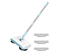 Hard Floor Mop 180° Rotating Head and 3 Cleaning Cloths, Manual