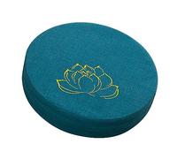 Hard Foam Cotton Meditation Cushion, Floor Cushion Linen Meditation Cushion Comfortable Detachable Washable Minimalist Multifunctional for Balcony Living Room Tatami (Lake Blue)