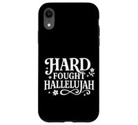 Hard Fought Hallelujah Christian Design for Church Believers Case for iPhone XR