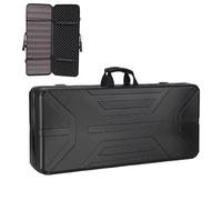 Hard Gun Box Case ABS Multi-Function Tactical Gun Case with Rubber Handle and Shoulder Strap Foam Lining Outdoor Tool Box for Rifles, Guns, Shotguns, Ammo, Scopess & Gear(Black,120x40x10cm)