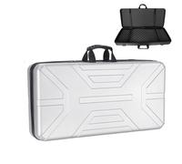 Hard Gun Cases for Rifles ABS Multi-Function Tactical Gun Case with Rubber Handle and Shoulder Strap Egg-Crate Foam Lining Toolbox for Rifles, Guns, Shotguns, Ammo, Scopess & Gear(Silver,120x40x10cm)