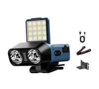 Hard Hat Light, 900 Bright Side Sensing Flashlight Rechargeable, Adjustable Headlamp, Outdoor Lighting Supplies, Hands-Free Hat Light for Camping Running Fishing, Portable LED Work Ligh