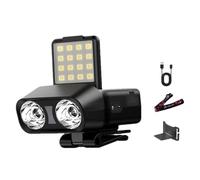 Hard Hat Light, 900 Bright Side Sensing Flashlight Rechargeable, Adjustable Headlamp, Outdoor Lighting Supplies, Hands-Free Hat Light for Camping Running Fishing, Portable LED Work Ligh