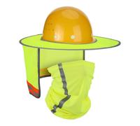 Hard Hat Sun Shade with Reflective Strip Neck Gaiter High Visibility Mesh