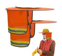 Hard Hat Sun Shield - 2pcs Full Brim Mesh, Reflective Safety Visors | High Visibility Neck Eyelashes, Breathable Sun Protection, Hat Accessory, Building,