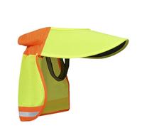 Hard Hat Sun Shield - Reflective Mesh Drape, Lightweight Neck Cover | UV-blocking Helmet Shield, Sweatproof High-visibility Sun Protector, Outdoor Jobsite Gear For Construction, Roofing, Night Work