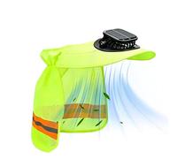 Hard Hat Sun Visor | Helmet Cap with Solar Fan and Visor | Wide Brim Sun Shade Hat,for Outdoor Construction Fishing Gardening Climbing Industry Backyard Hiking Camping, Fluorescent Yellow, Size