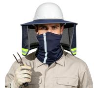 Hard Hat Sun Visor with Reflective Strip Neck Gaiter High Visibility Mesh