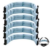 Hard Hat Sweatband Washable Absorbent Helmet Liner Pads, 6 PCS Blue