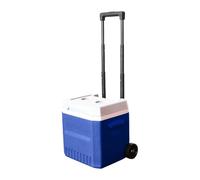 Hard Ice Chest Cooler With Wheels And Handle, Hard Sided Ice Chest Cooler, Portable Wheeled Plastic Coolers, for Keep Food Fresh or Drinks Insulated Container Classic Outdoor Storage (Blue)
