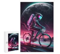 Hard Jigsaw Puzzle for Adults 1000 PCS Astronaut Cycling Space Puzzle for Adults Relax Games Difficult Challenge Challenging To Complete 1000 PCS