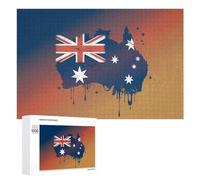 Hard Jigsaw Puzzle for Adults 1000 PCS Australian Flag Map Jigsaws for Adults Fun Games Home Decoration Educational Challenge 1000 PCS