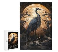 Hard Jigsaw Puzzle for Adults 1000 PCS Black Stork Wild Puzzle for Adults Relax Games Difficult Challenge Challenging To Complete 1000 PCS