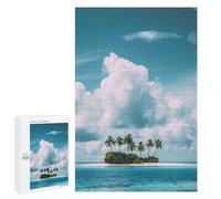 Hard Jigsaw Puzzle for Adults 1000 PCS Blue Haven Tuamotu Escape Puzzle for Adults Relax Games Difficult Challenge Challenging To Complete 1000 PCS