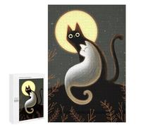 Hard Jigsaw Puzzle for Adults 1000 PCS Cats in The Moonlight Puzzle for Adults Brain Teaser Game Birthday Present Birthday Present, Gifts, 1000 PCS