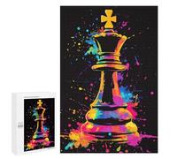 Hard Jigsaw Puzzle for Adults 1000 PCS Colorful Chess King Puzzle for Adults Relax Games Difficult Challenge Challenging To Complete 1000 PCS