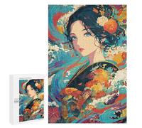 Hard Jigsaw Puzzle for Adults 1000 PCS Colorful Floral Kimono Artwork Puzzles for Teenagers But Fun And Humorous Challenging To Complete Stress Reduction Gifts 1000 PCS