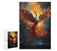 Hard Jigsaw Puzzle for Adults 1000 PCS Colorful Phoenix Bird Fire Puzzle for Adults Relax Games Difficult Challenge Challenging To Complete 1000 PCS