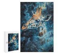 Hard Jigsaw Puzzle for Adults 1000 PCS Cosmic Nebula Giraffe Puzzle for Adults Relax Games Difficult Challenge Challenging To Complete 1000 PCS