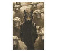 Hard Jigsaw Puzzle for Adults 1000 PCS Dressed Wolf Sheep Leader Adult Jigsaw Puzzle Hands-on Game Perfect Decoration Great Gift for Gaming 1000 PCS