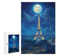 Hard Jigsaw Puzzle for Adults 1000 PCS Eiffel Tower Moonlit Night Puzzles for Teenagers But Fun And Humorous Challenging To Complete Stress Reduction Gifts 1000 PCS