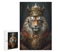 Hard Jigsaw Puzzle for Adults 1000 PCS Fancy King Tiger Puzzle for Adults Relax Games Difficult Challenge Challenging To Complete 1000 PCS