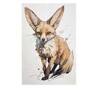 Hard Jigsaw Puzzle for Adults 1000 PCS Fennec Fox Illustration Jigsaws for Adults Hands-on Game A Work of Art Great Gift for Gaming 1000 PCS