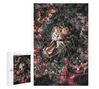 Hard Jigsaw Puzzle for Adults 1000 PCS Floral Clouded Leopard Puzzle for Adults Relax Games Difficult Challenge Challenging To Complete 1000 PCS