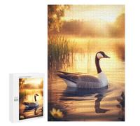 Hard Jigsaw Puzzle for Adults 1000 PCS Goose at Sunset Puzzle for Adults Brain Teaser Game Birthday Present Birthday Present, Gifts, 1000 PCS