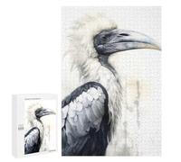 Hard Jigsaw Puzzle for Adults 1000 PCS Hornbill Beauty Watercolor Puzzle for Adults Relax Games Difficult Challenge Challenging To Complete 1000 PCS