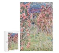 Hard Jigsaw Puzzle for Adults 1000 PCS House Among The Roses Puzzle for Adults Relax Games Difficult Challenge Challenging To Complete 1000 PCS