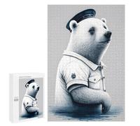 Hard Jigsaw Puzzle for Adults 1000 PCS Ice Bear Sailor Puzzle for Adults Relax Games Difficult Challenge Challenging To Complete 1000 PCS