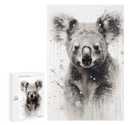 Hard Jigsaw Puzzle for Adults 1000 PCS Koala Beauty Black Ink Puzzle for Adults Relax Games Difficult Challenge Challenging To Complete 1000 PCS